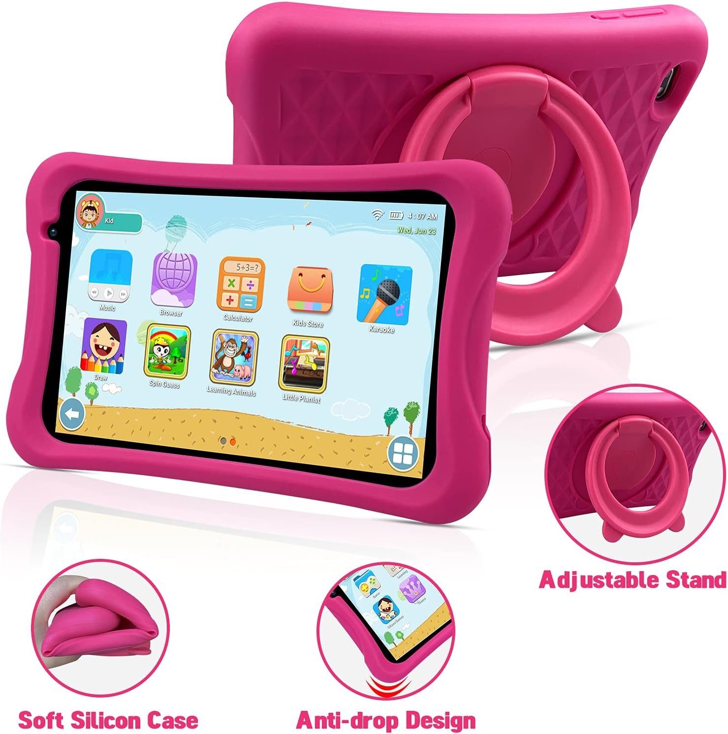 PRITOM Kinder-Tablet, Kindersicherung, Kinder-App, Quad-Core-Prozessor Tablet (8