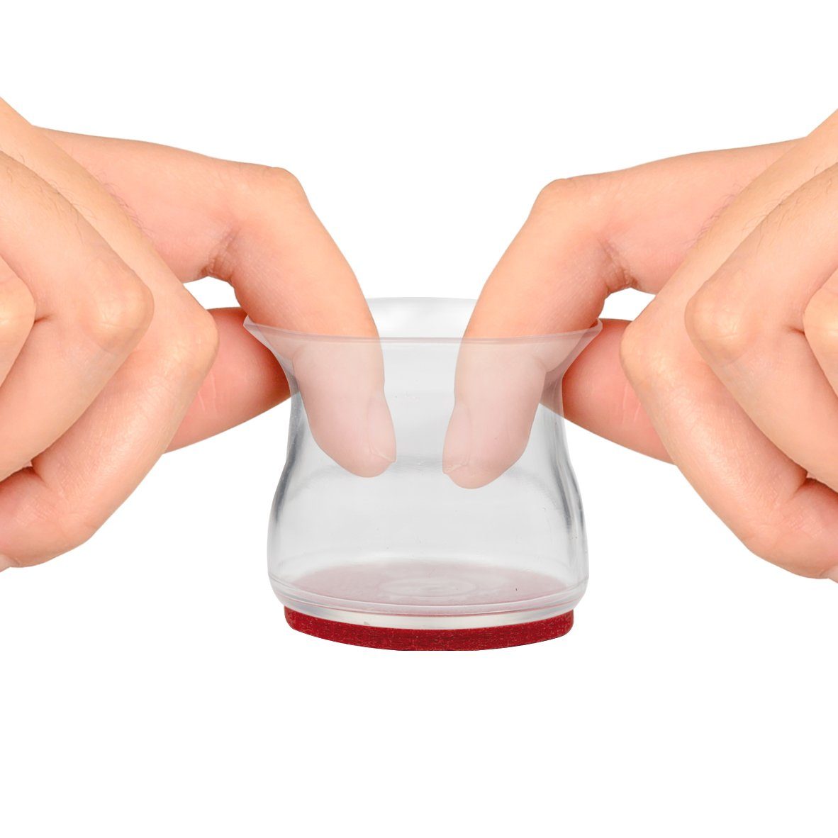 Genius Filzgleiter Ruby Sliders Filzgleiter für Möbel (klein) Set 16-tlg., Individuelle Anpassung durch robustem und flexiblem Silikon