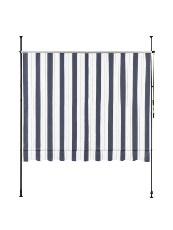 pro.tec Klemmmarkise in Dunkelblau Weiß (B)300cm günstig kaufen onesize