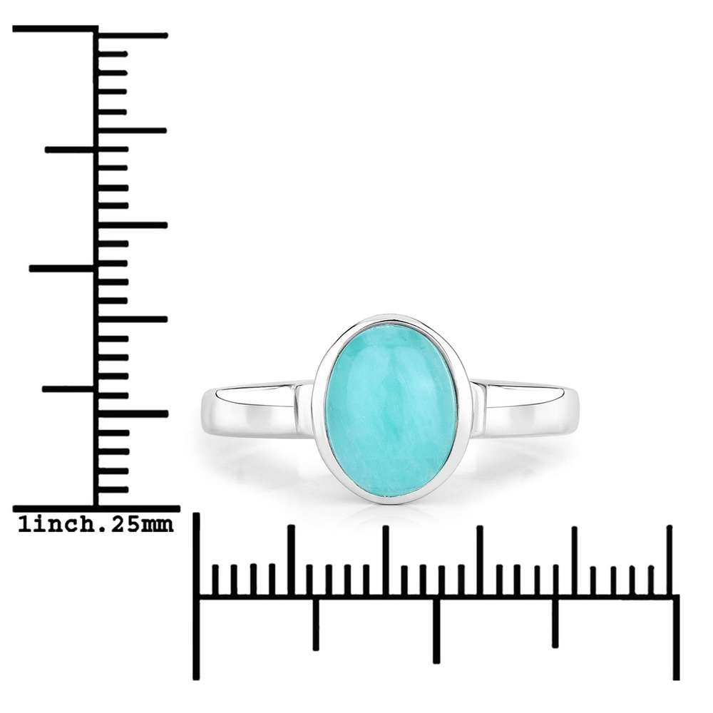 Rafaela Donata Bague Argent sterling Amazonite en Argent Bague