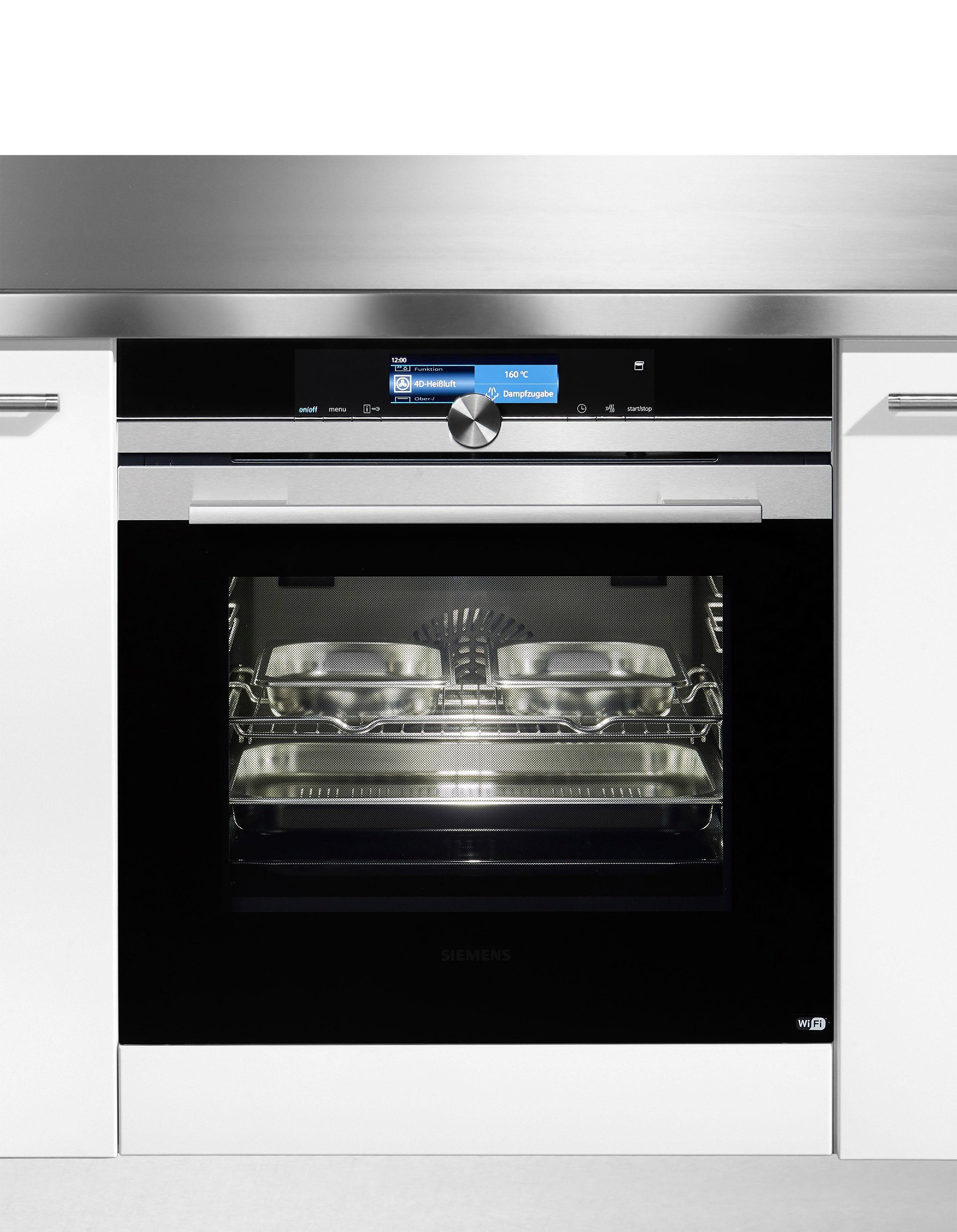 SIEMENS Dampfbackofen HS658GXS7, mit 3-fach-Teleskopauszug, ecoClean Plus