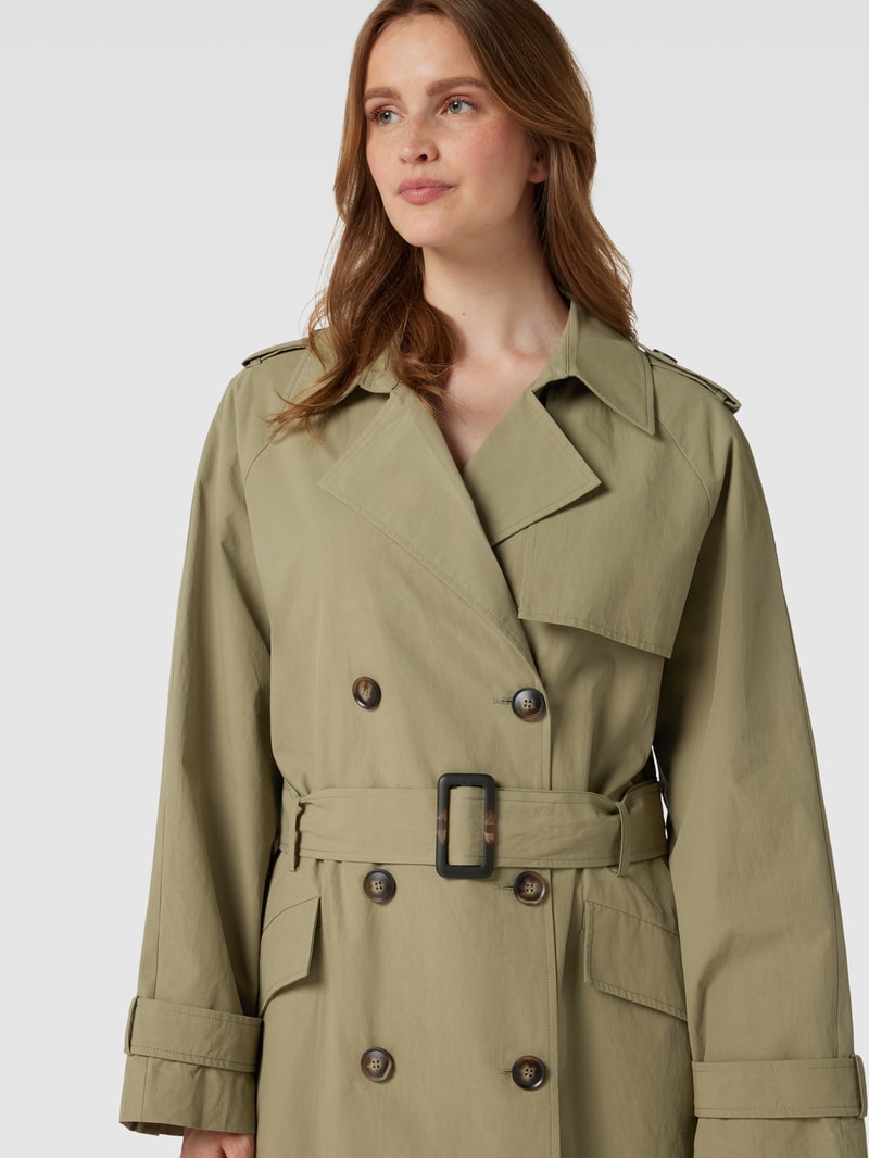 Oversized Trenchcoat mit Reverskragen in schilf