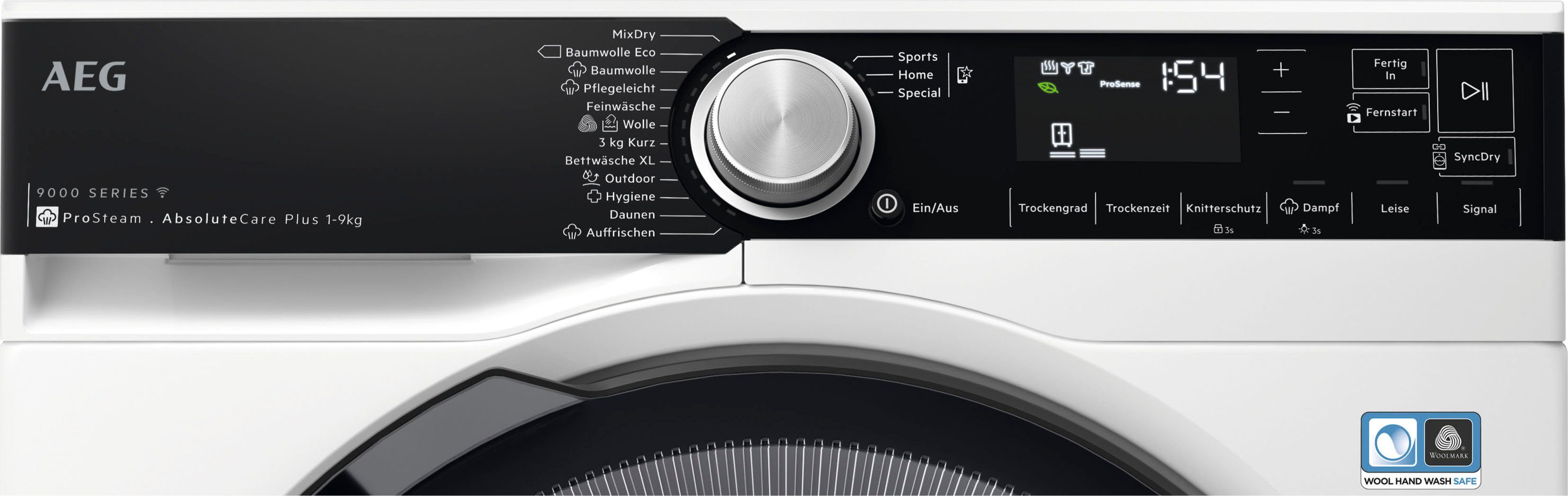 AEG Wärmepumpentrockner Serie 9000 TR9DW80690, 9 kg, AbsoluteCare®Plus ​ - perfekte Trockenergebnisse bei allen Textilien