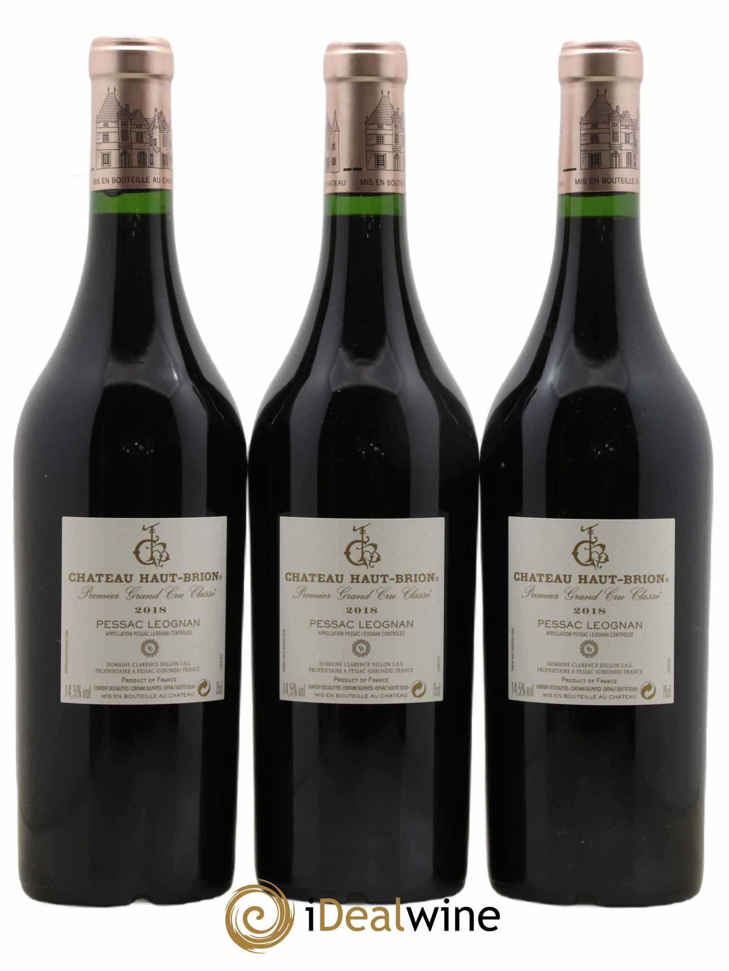 Château Haut Brion 1er Grand Cru Classé  2018 - Lot de 6 Bouteilles