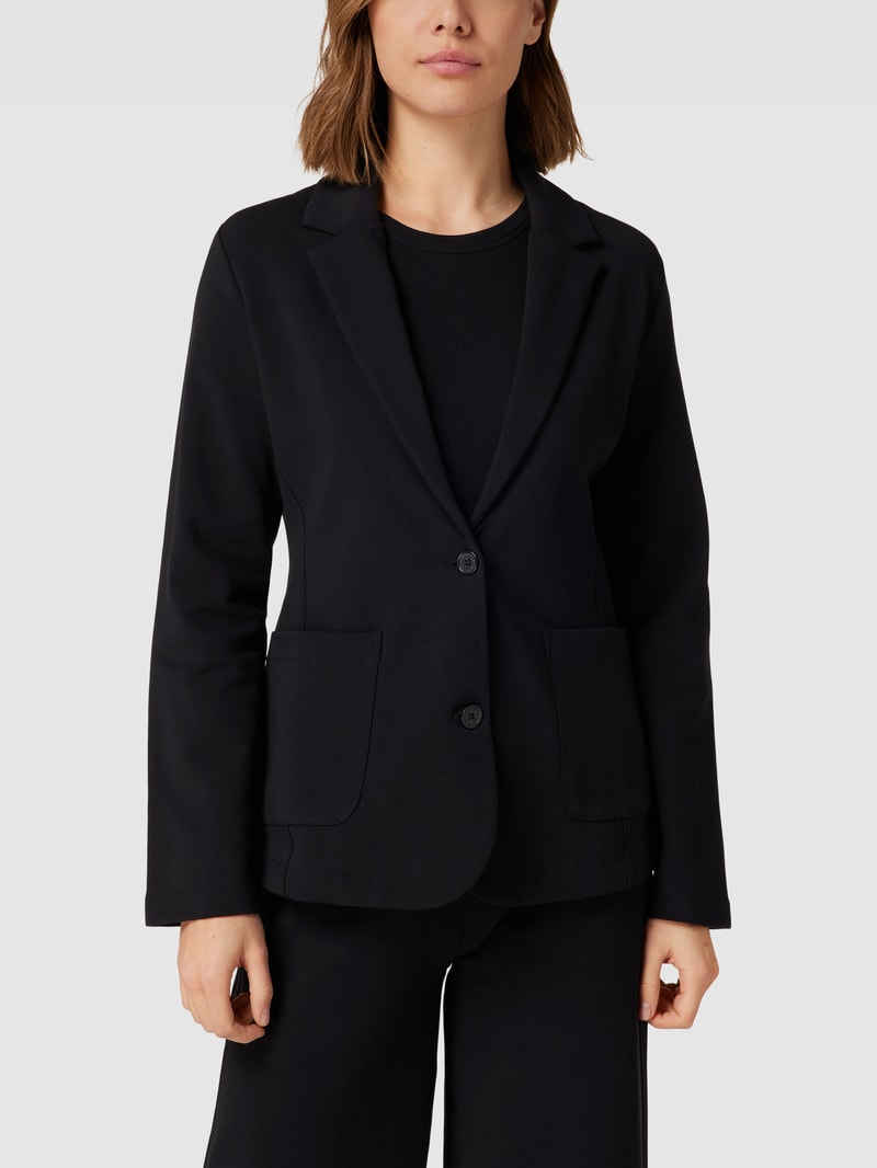 Blazer mit Reverskragen in schwarz