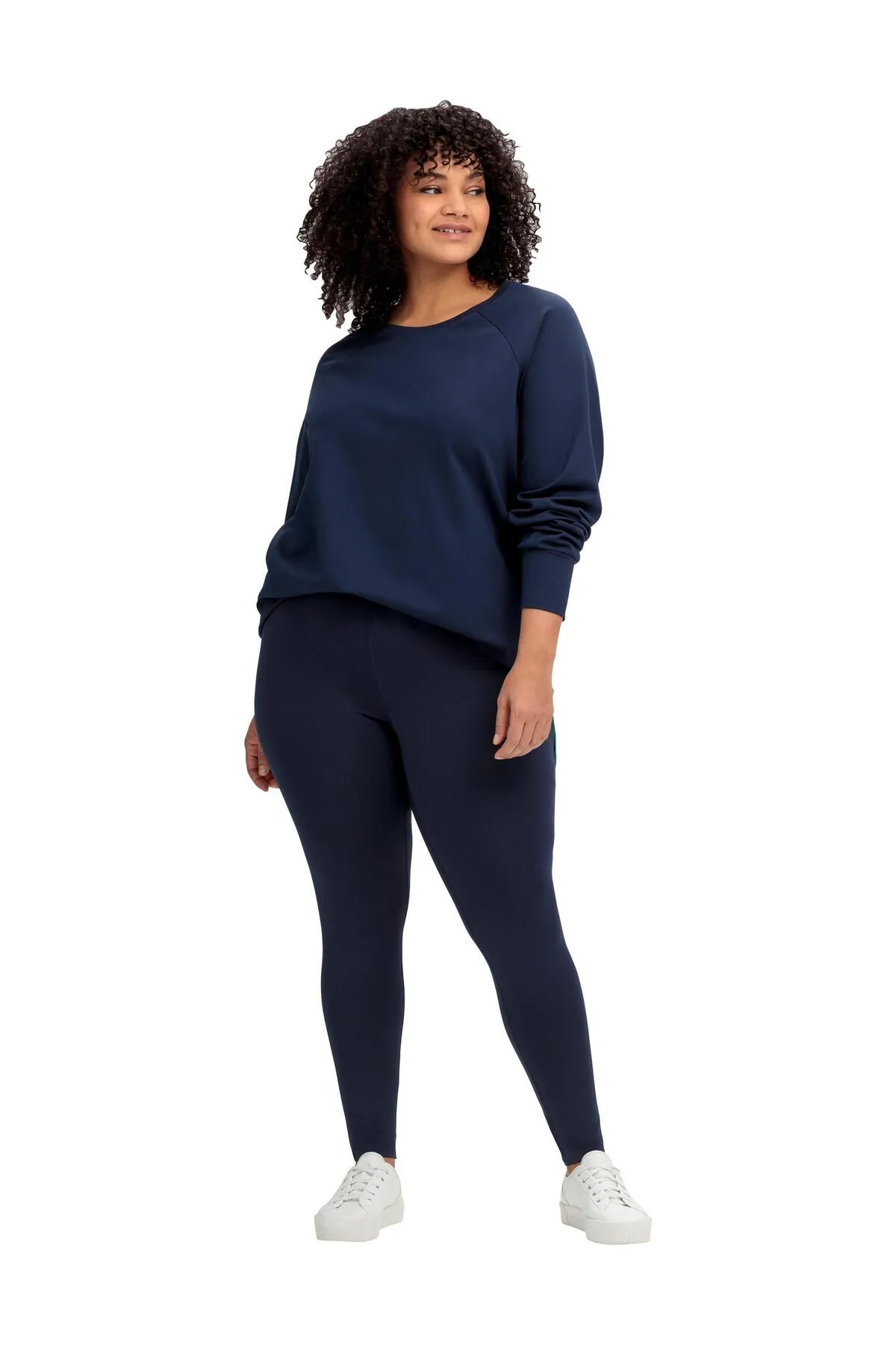 Sheego  Sport-Leggings - Blau - Mittlerer Bund
