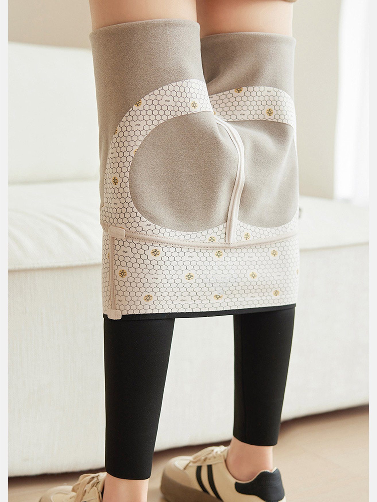 HOHEA H Thermoleggings Damen Herbst und Winter elastische Hosen enge High-Waisted (1-tlg) Leggings Hosen Bauch abnehmen warm Bottoming Hosen