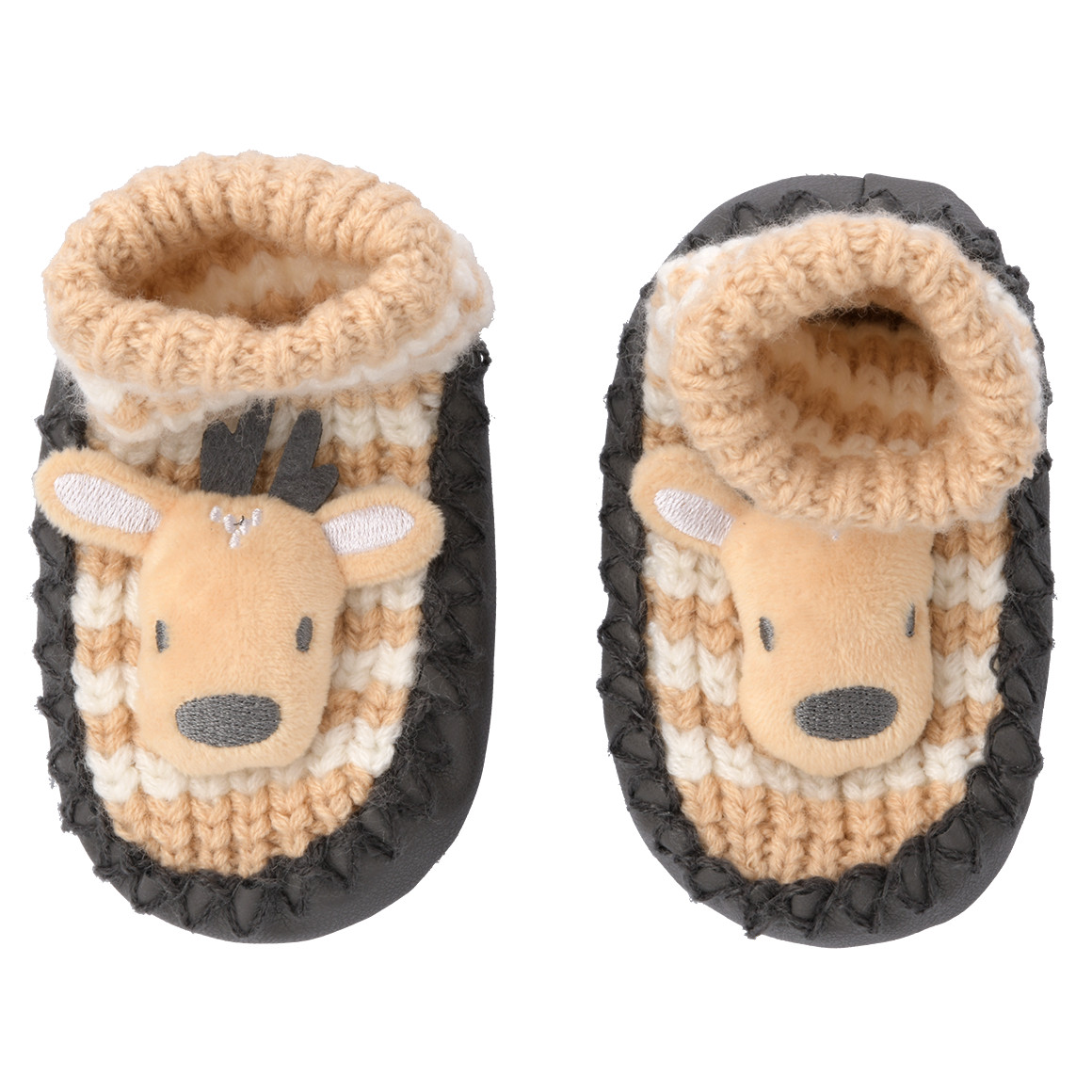 Baby Haussocken mit Rentier-Applikation