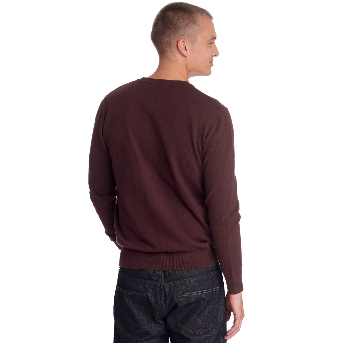 Herren Feinstrickpullover mit V-Ausschnitt