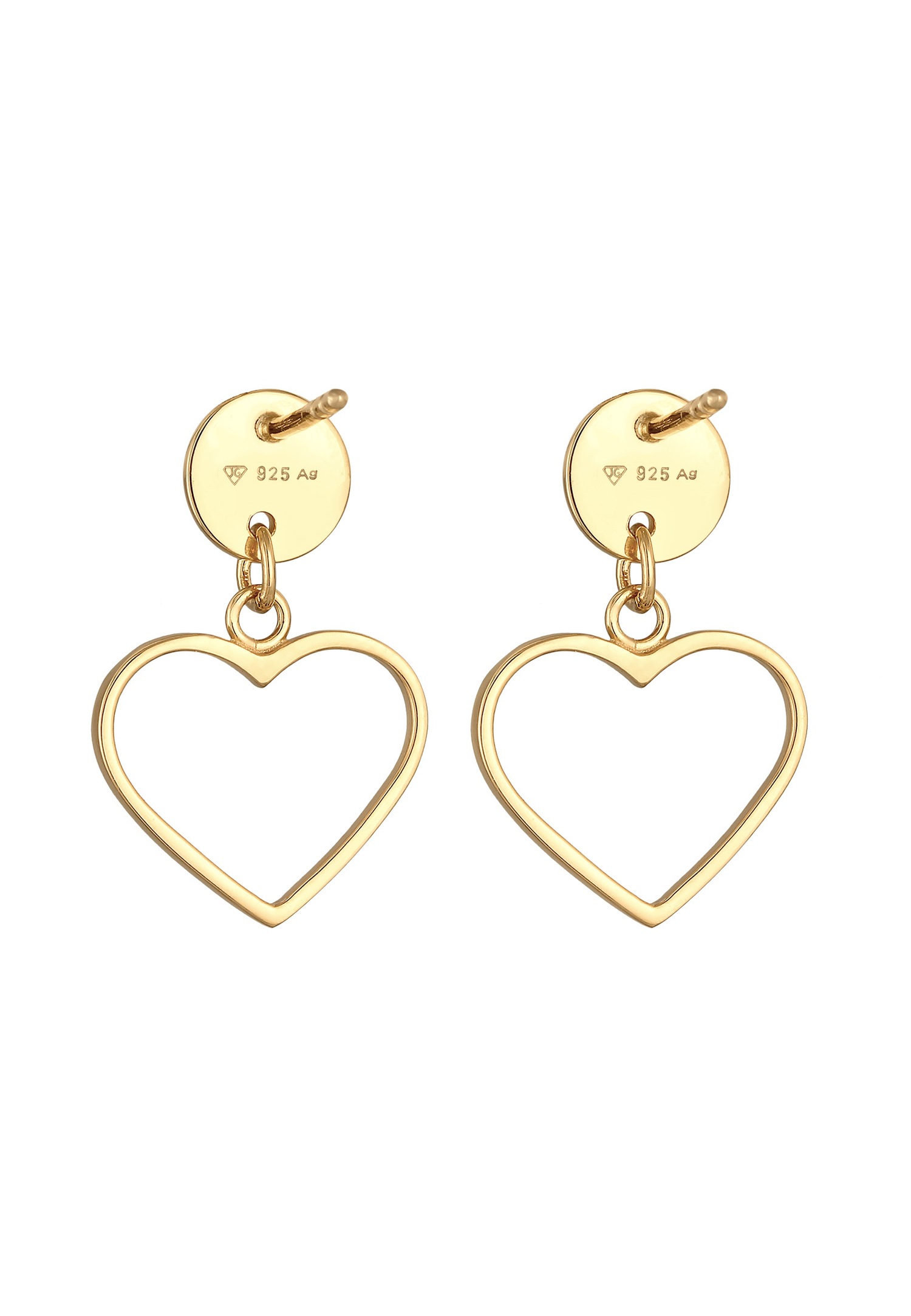 Orecchini a cuore da donna Elli in argento sterling 925