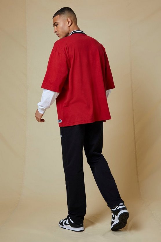 Oversize Athletics Applique Poloshirt