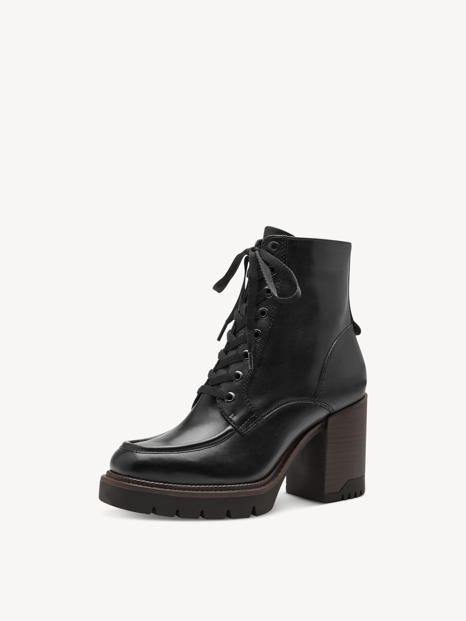 Bottine en cuir - noir