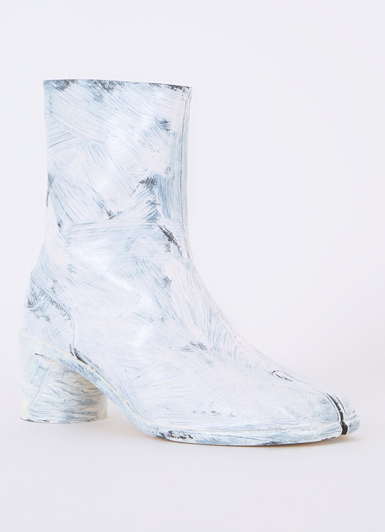 Skórzane botki Maison Margiela Tabi Bianchetto