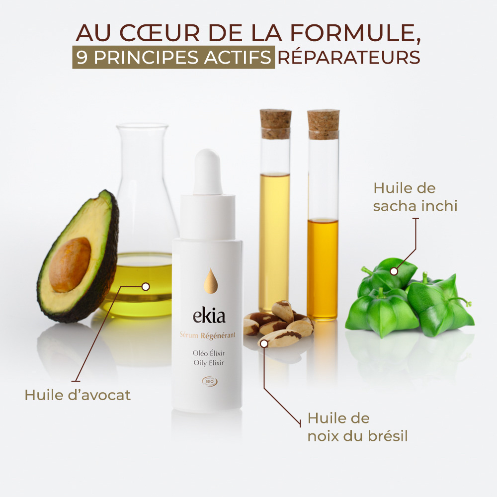 ekia Sérum Régénérant OléoElixir - Certifié Bio