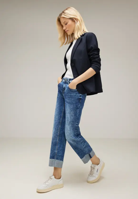 Street One Twill Blazer in Unifarbe