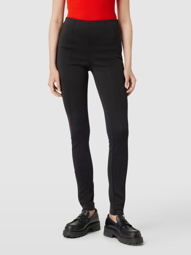 Leggings mit elastischem Bund in schwarz