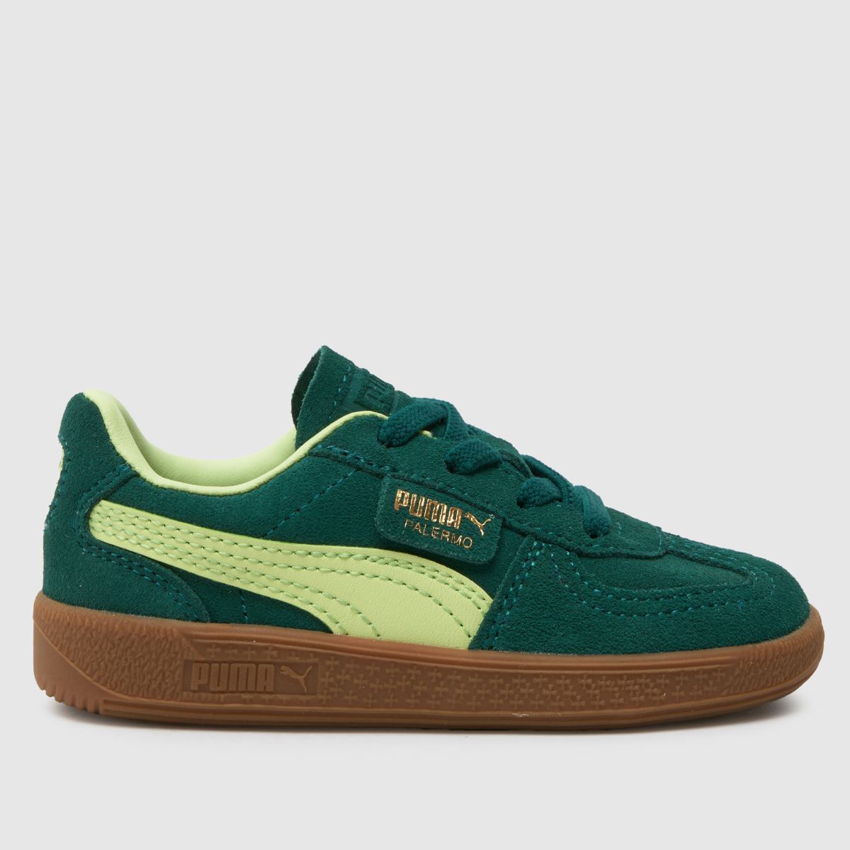 PUMA sötétzöld palermo fiú kisgyermek cipők