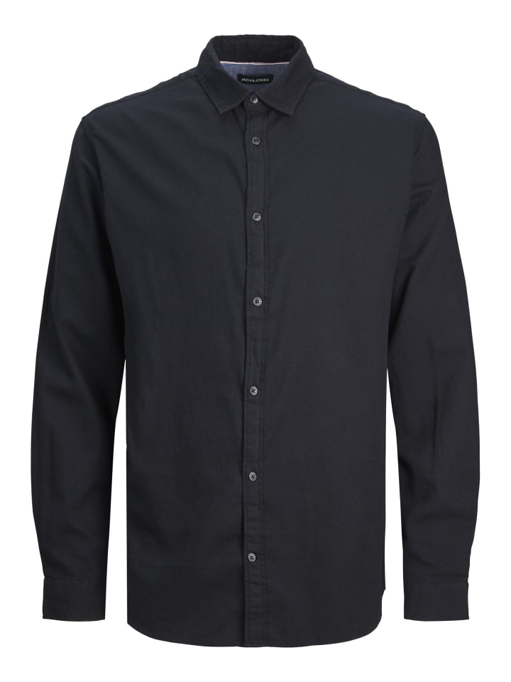 JACK & JONES PLUS Karohemd in Black günstig kaufen
