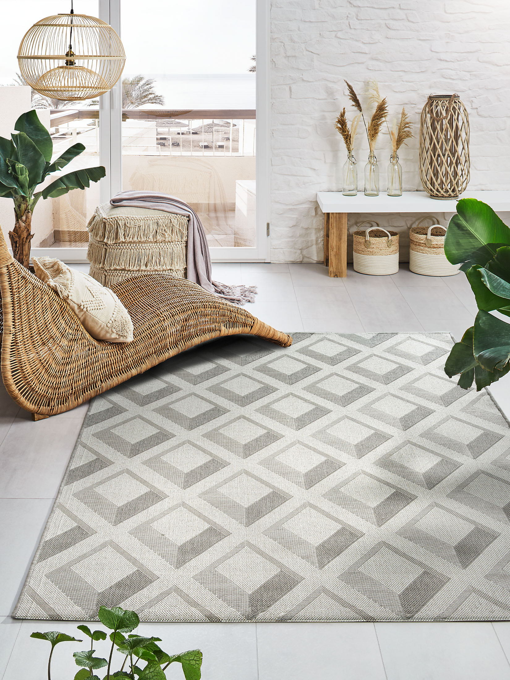 Effect Outdoor-Teppich, Grau