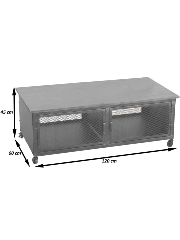 MCW Couchtisch N28 Industrial, Schwarz, braun günstig kaufen onesize