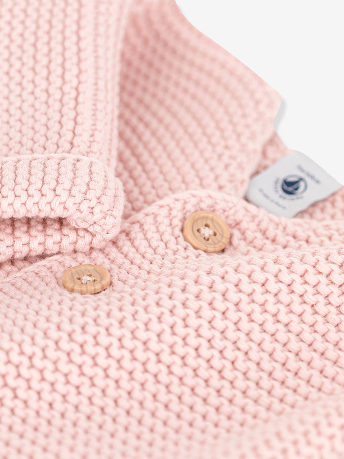Petit Bateau Baby Strickjacke PETIT BATEAU, Bio-Baumwolle - rosa
