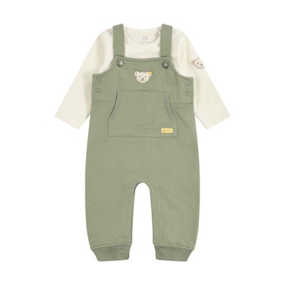 Set Hose + T-Shirt langarm, dunkelgrün für Jungs
