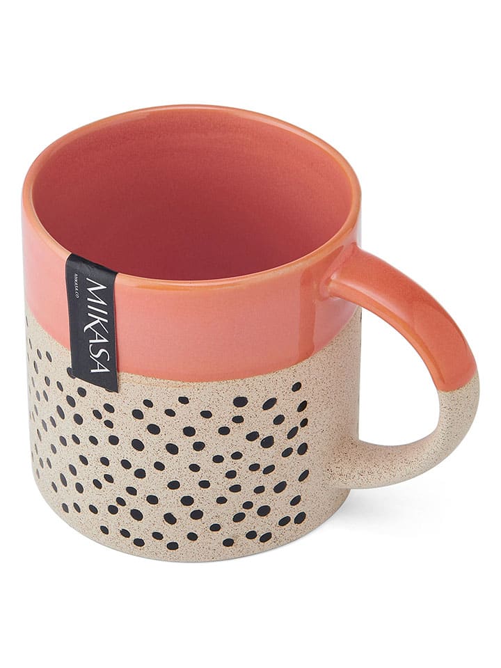 Mikasa 2er-Set: Tassen in Orange/ Beige - 390 ml günstig kaufen onesize