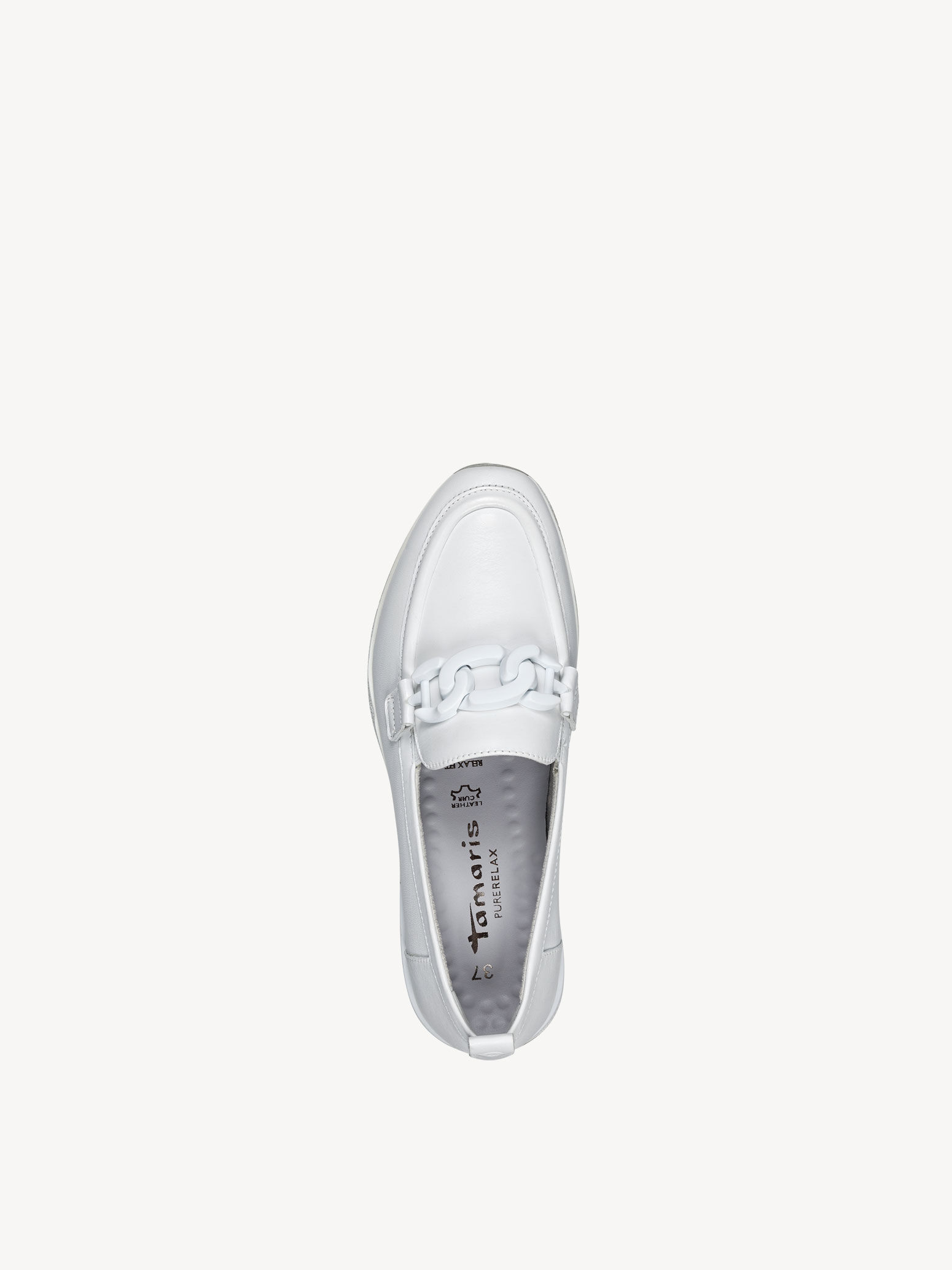 Slipper en cuir - blanc