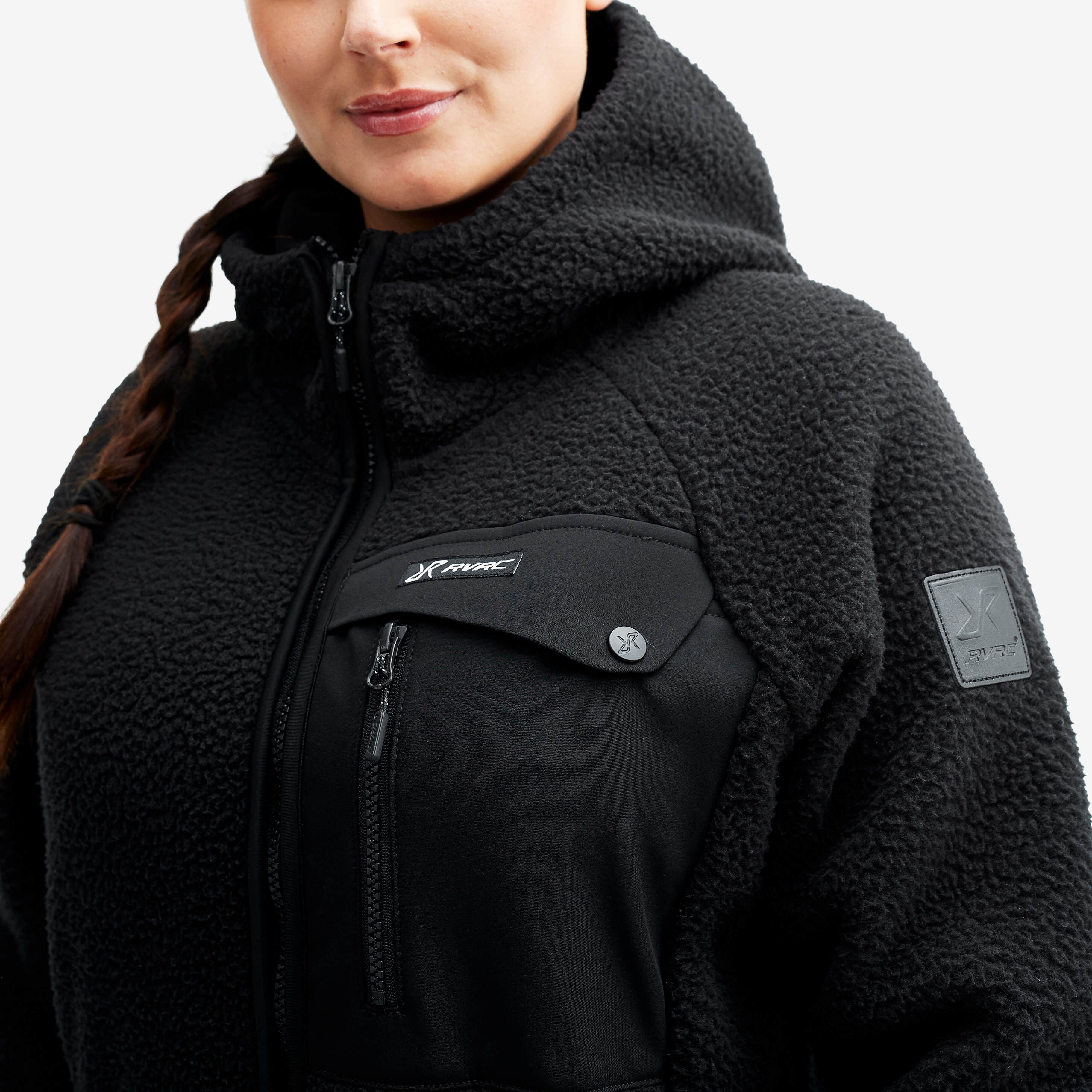 Sherpa Hoodie Femme Caviar