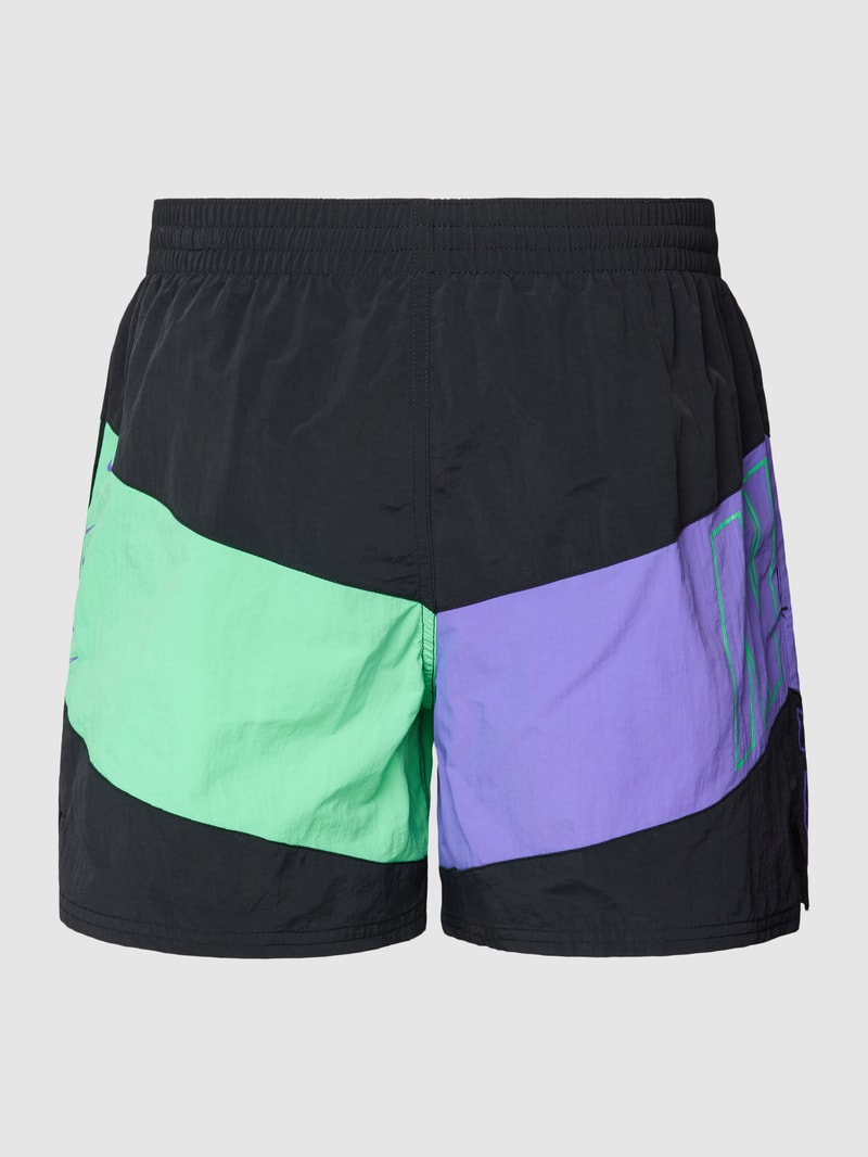 Badehose im Colour-Blocking-Design Modell 'MULTI LOGO' in schwarz