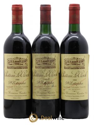 Château le Crock Cru Bourgeois  1988 - Lot de 3 Bouteilles