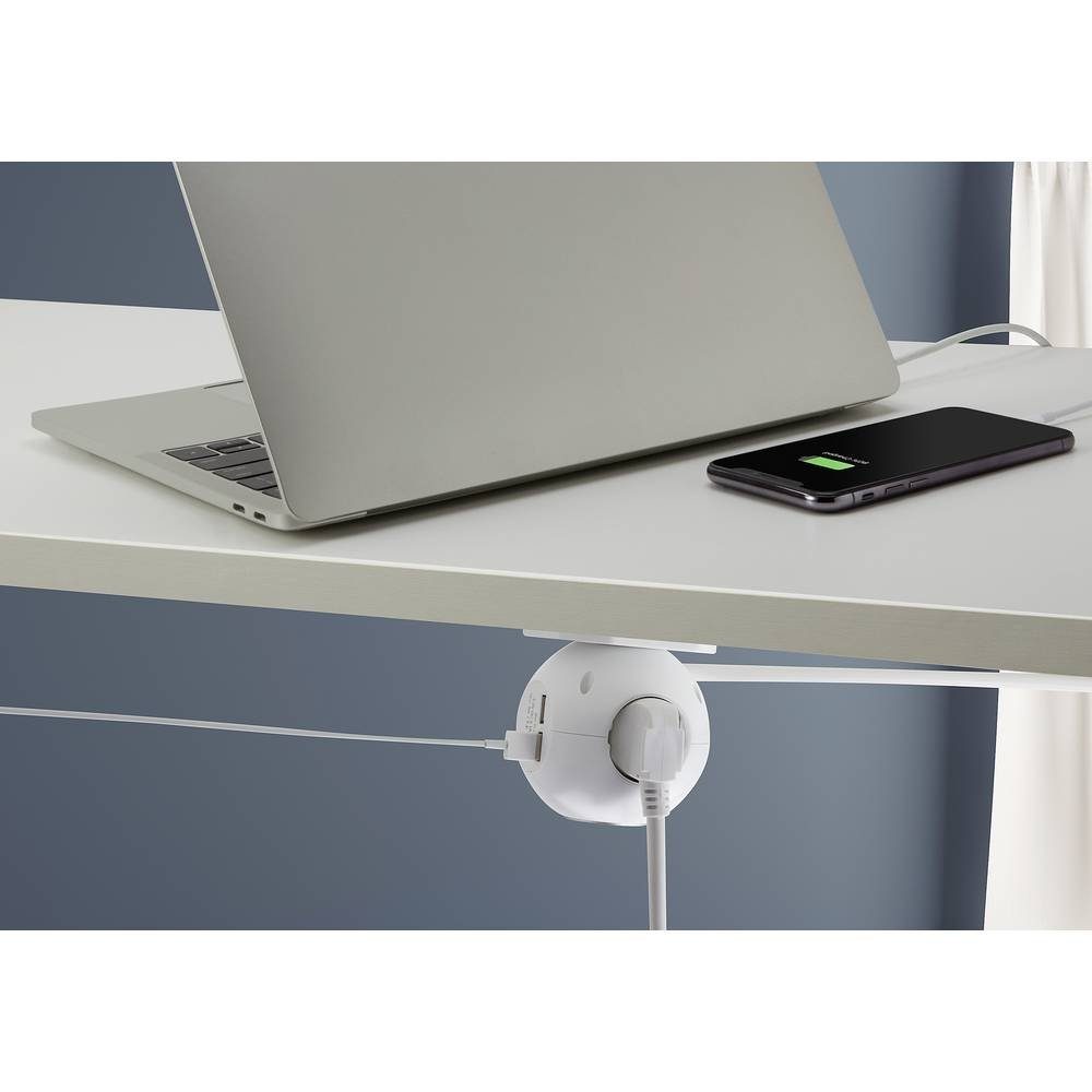 Sygonix 3-fach Steckdosenwürfel mit 2 USB-Anschlüssen Steckdosenleiste