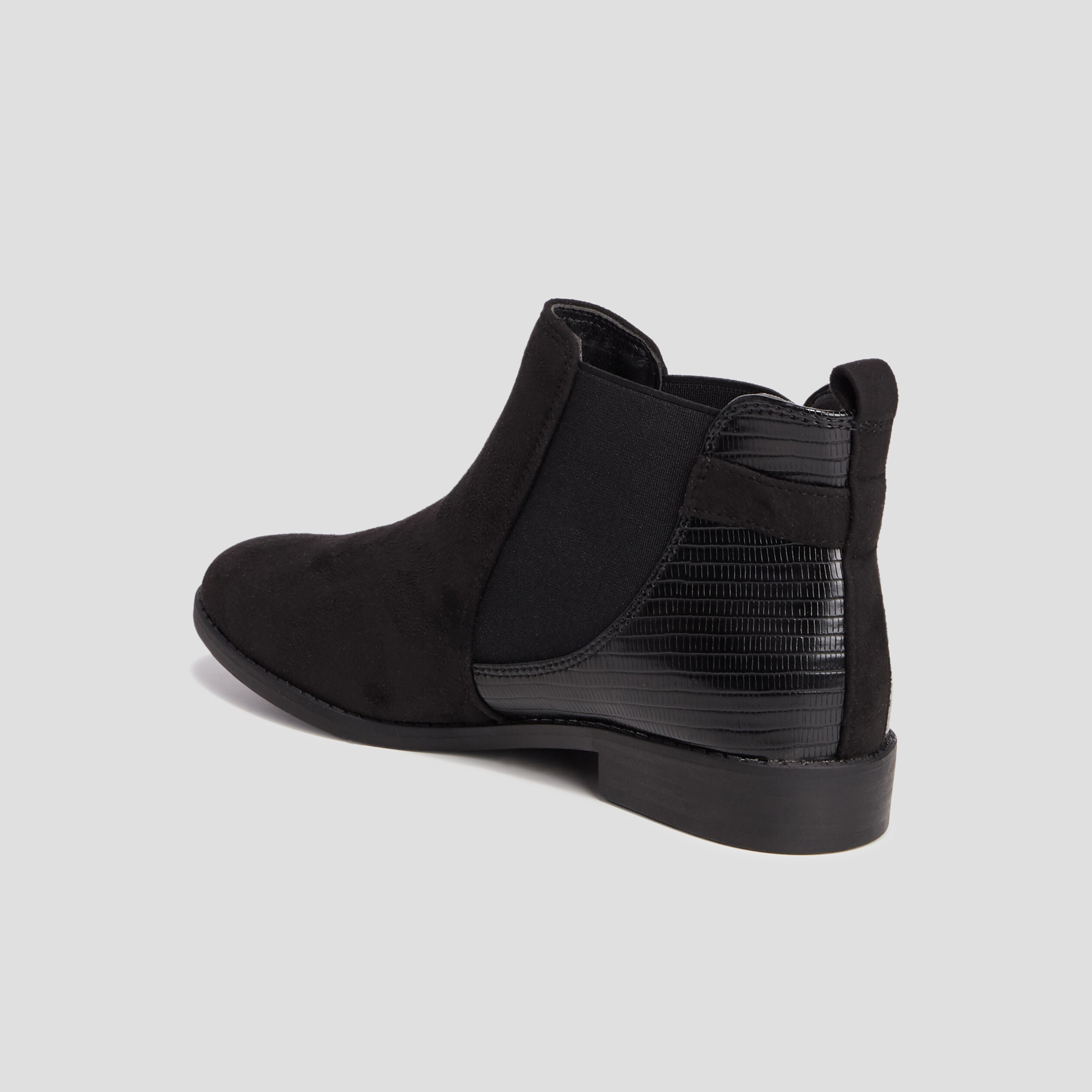Bottines chelsea avec boucles noir femme | La Halle