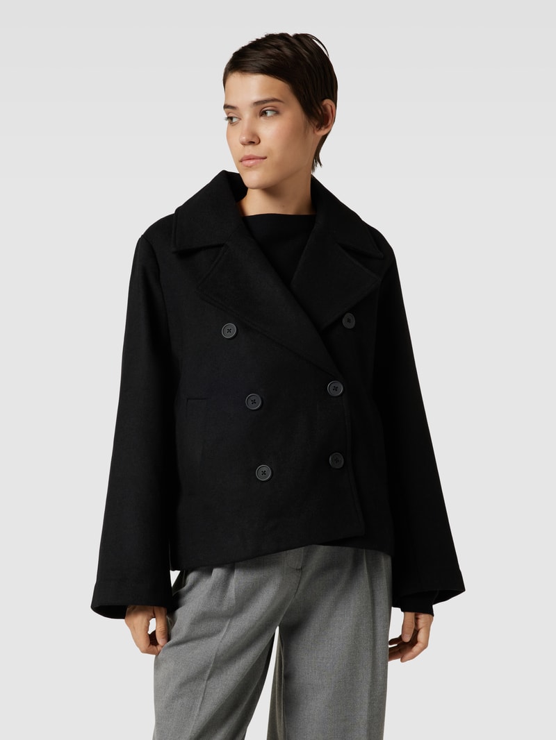 Cabanjacke mit Glencheck-Muster Modell 'KEILY' in schwarz