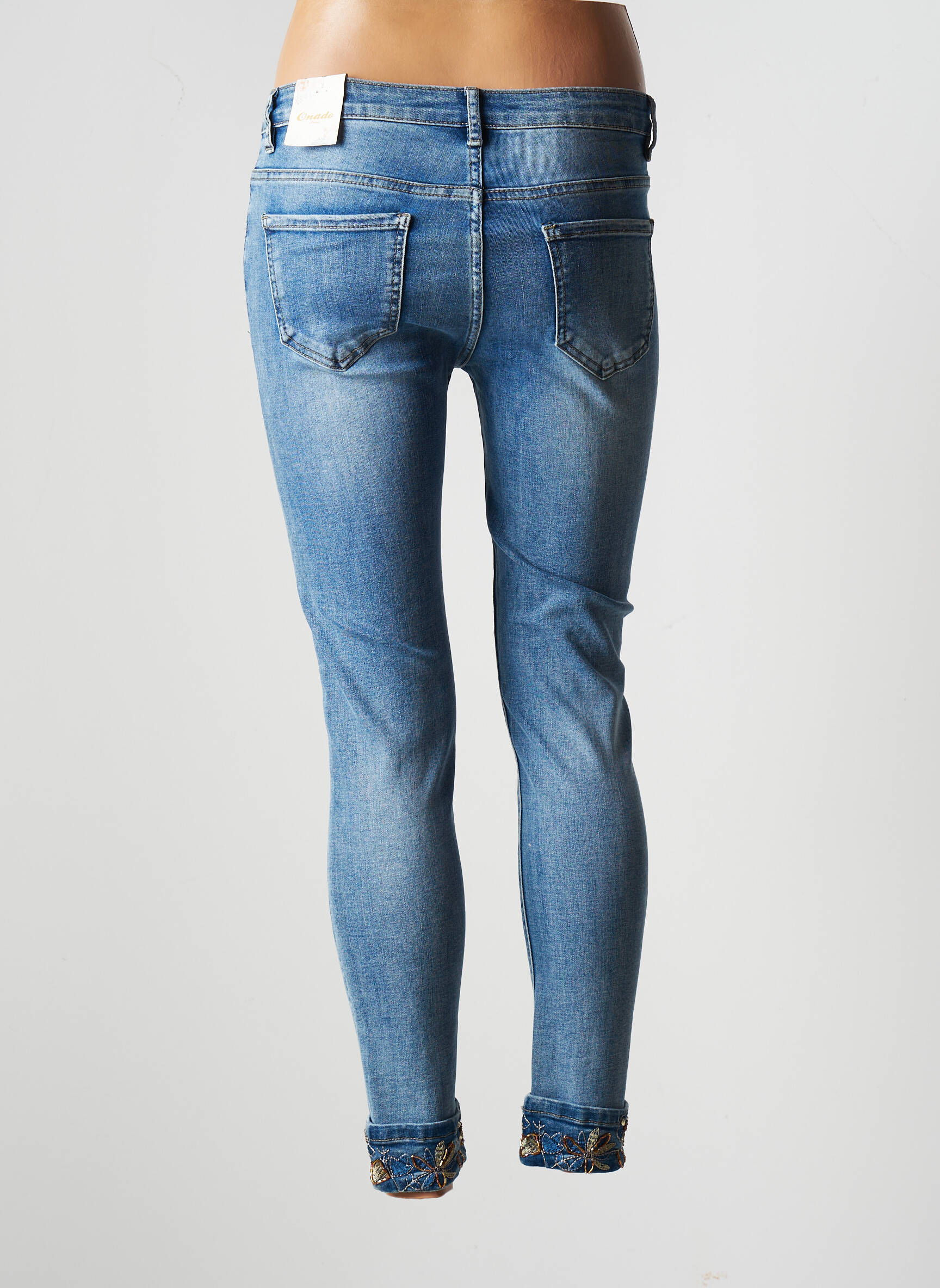 Onado Jeans Coupe Slim Femme couleur bleu