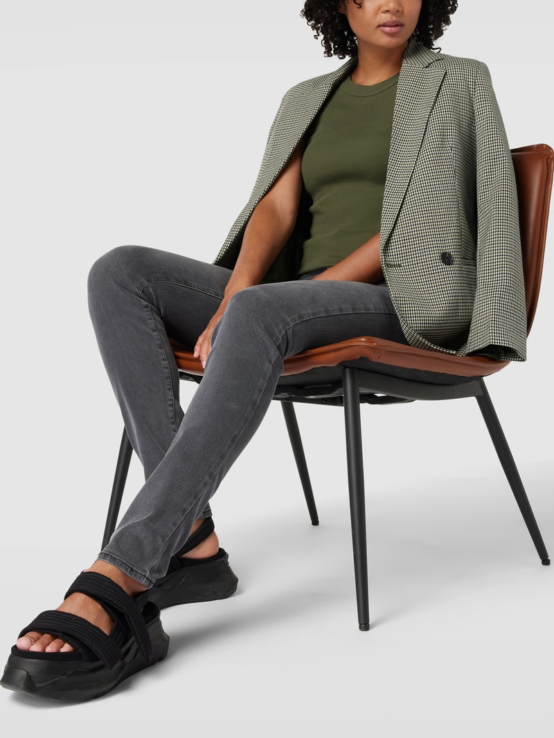Slim Fit Jeans mit Label-Detail Modell 'Shakira' in hellgrau