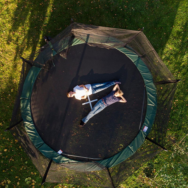 Super Jumper Trampoline 4,2 m Grønn, m/sikkerhetsnett