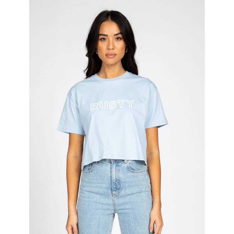 RUSTY RUSTY KEY LINE EASY FIT CROP TEE T-Shirt Damen