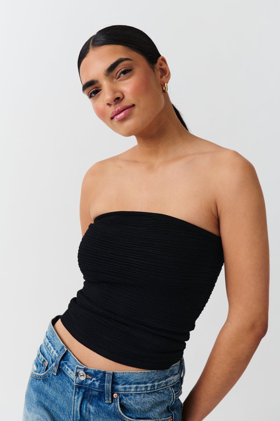 Knitted tube top