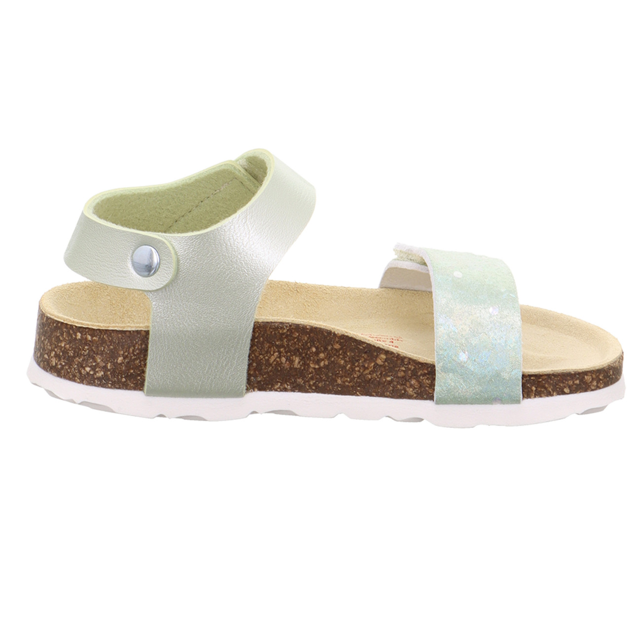 FUSSBETTPANTOFFEL - GrünSandale mit Klettverschluss
