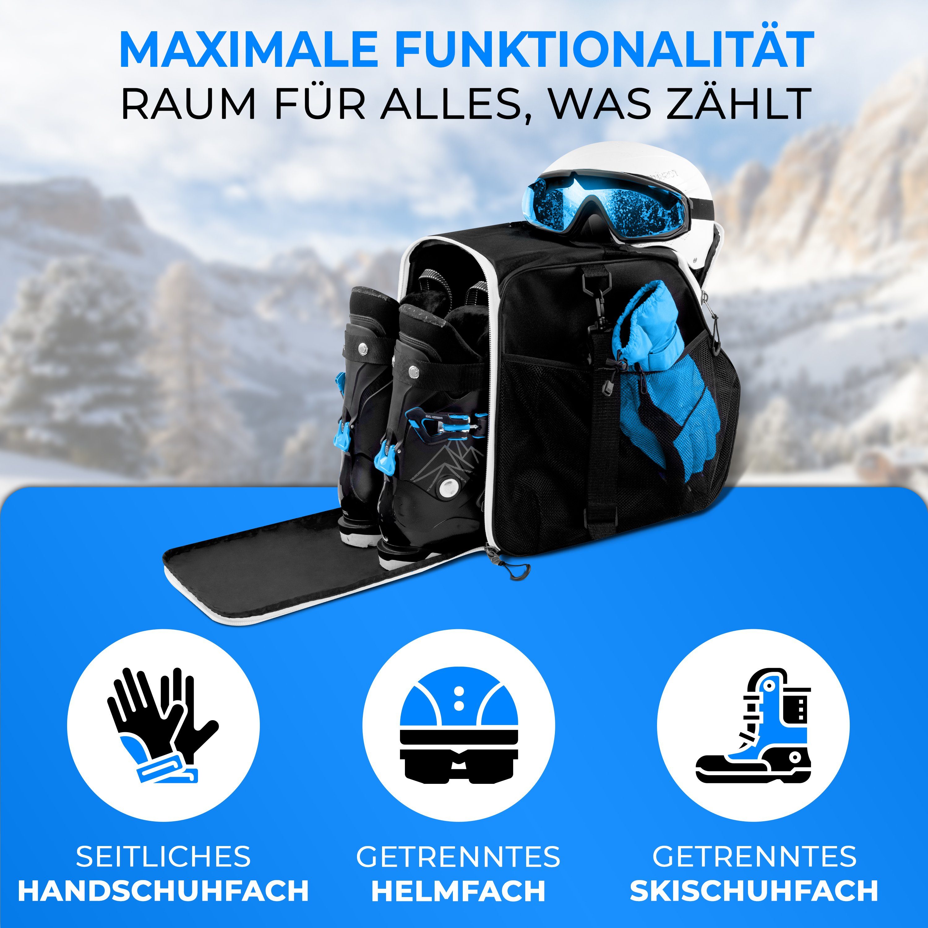 Styngard Skitasche ZERMATT, Skischuhtasche mit Helmfach und Stiefelfach [40 L]