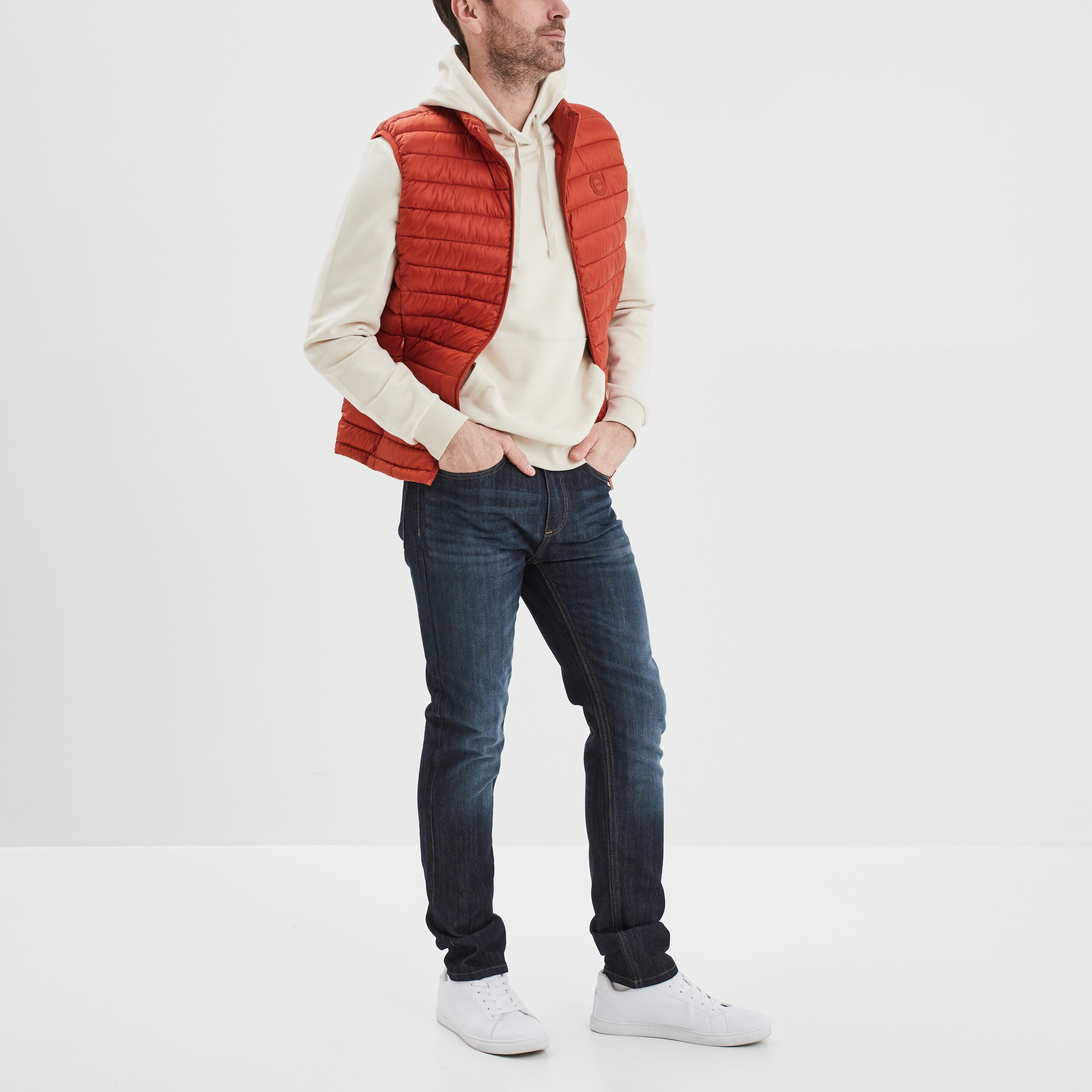 Jeans straight effet délavé denim stone homme | La Halle