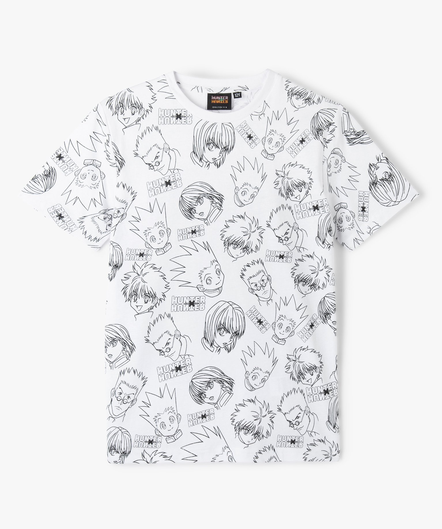 Tee-shirt à manches courtes imprimé manga Garçon - Hunter... blanc | GEMO