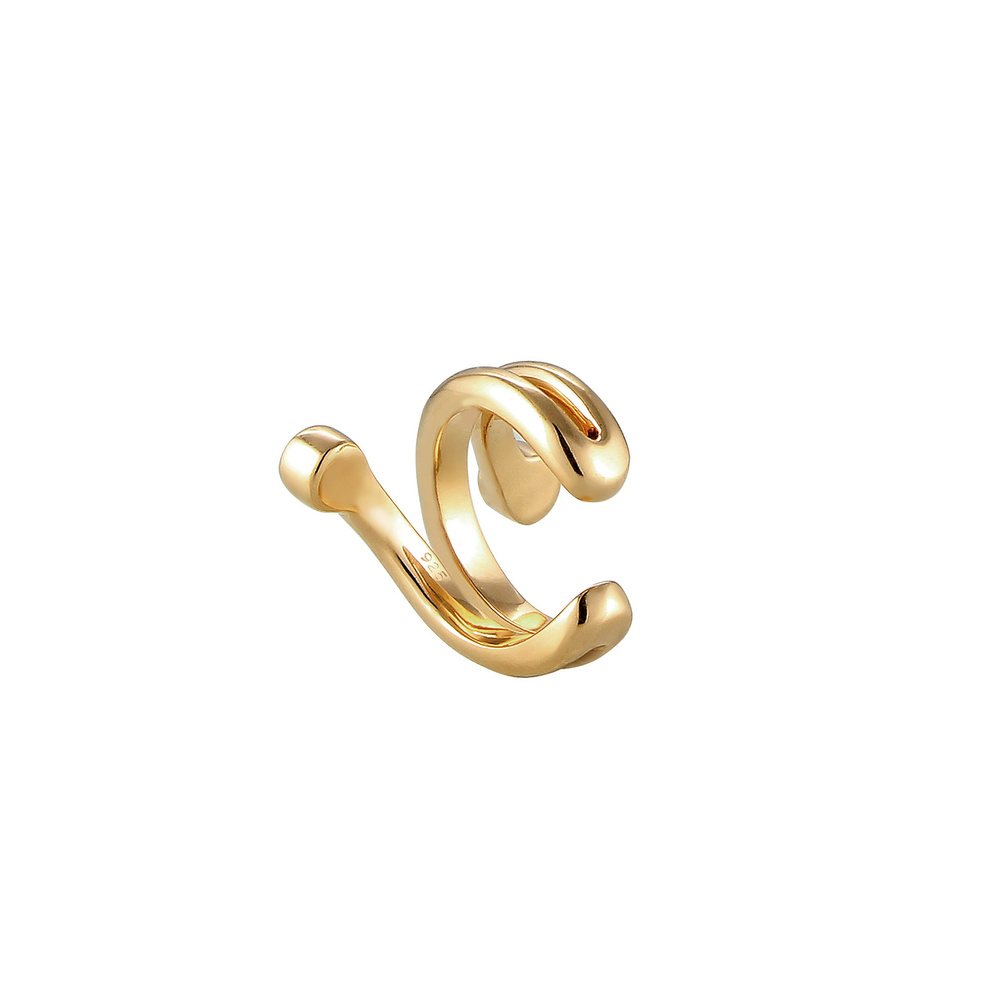Elli Elli Boucles d'Oreilles Earcuff Cristaux Boucles d'Oreilles Femme - (925/1000) Ar Boucles d'oreilles