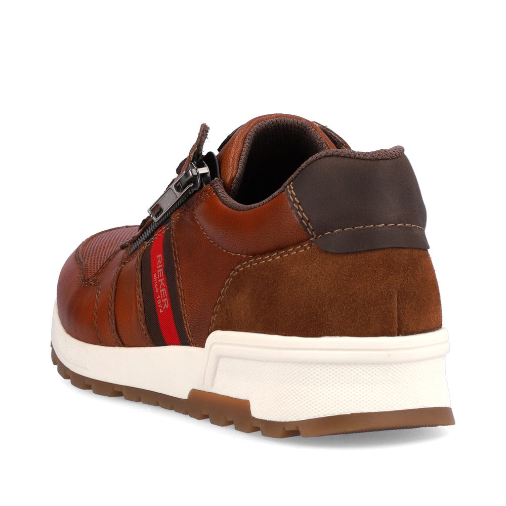 Rieker Herren Schnürschuhe karamellbraun-feuerrot