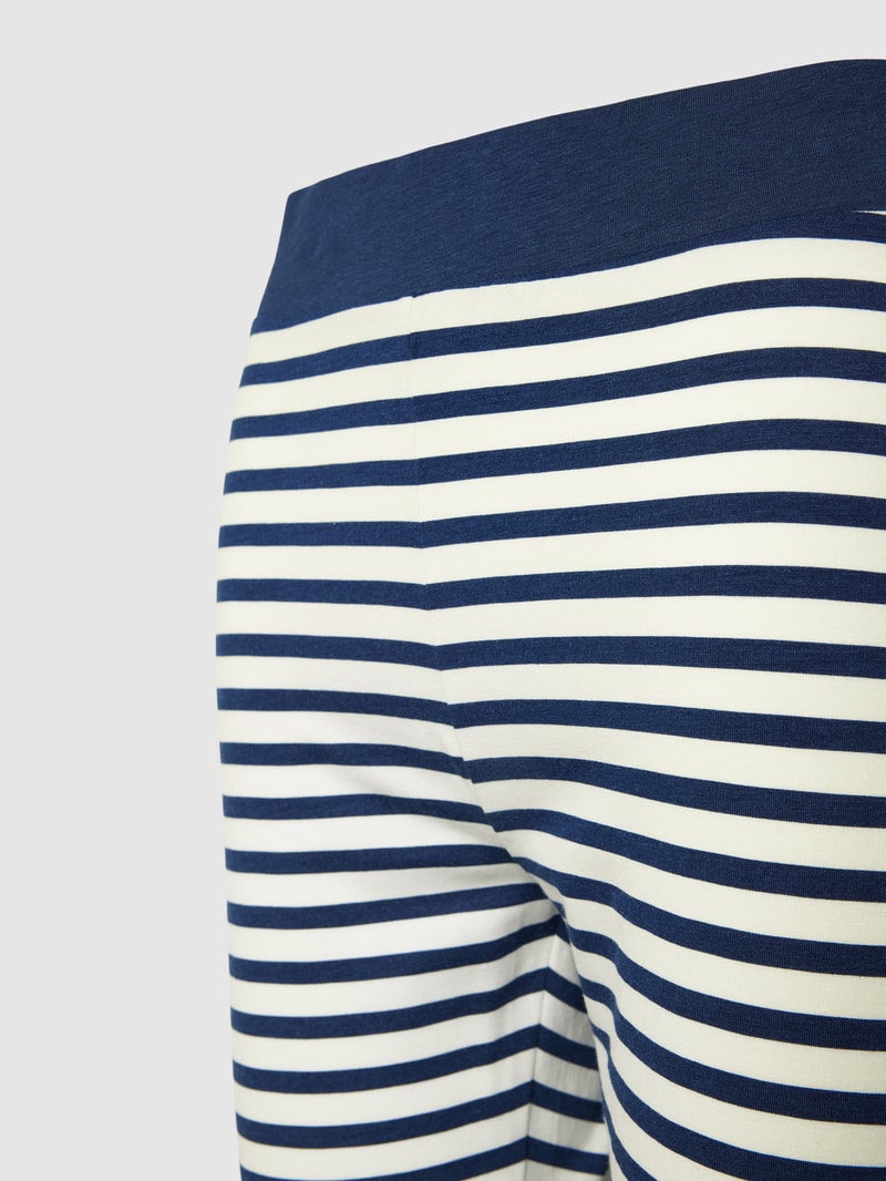Pyjama-Hose mit Streifenmuster in marineblau