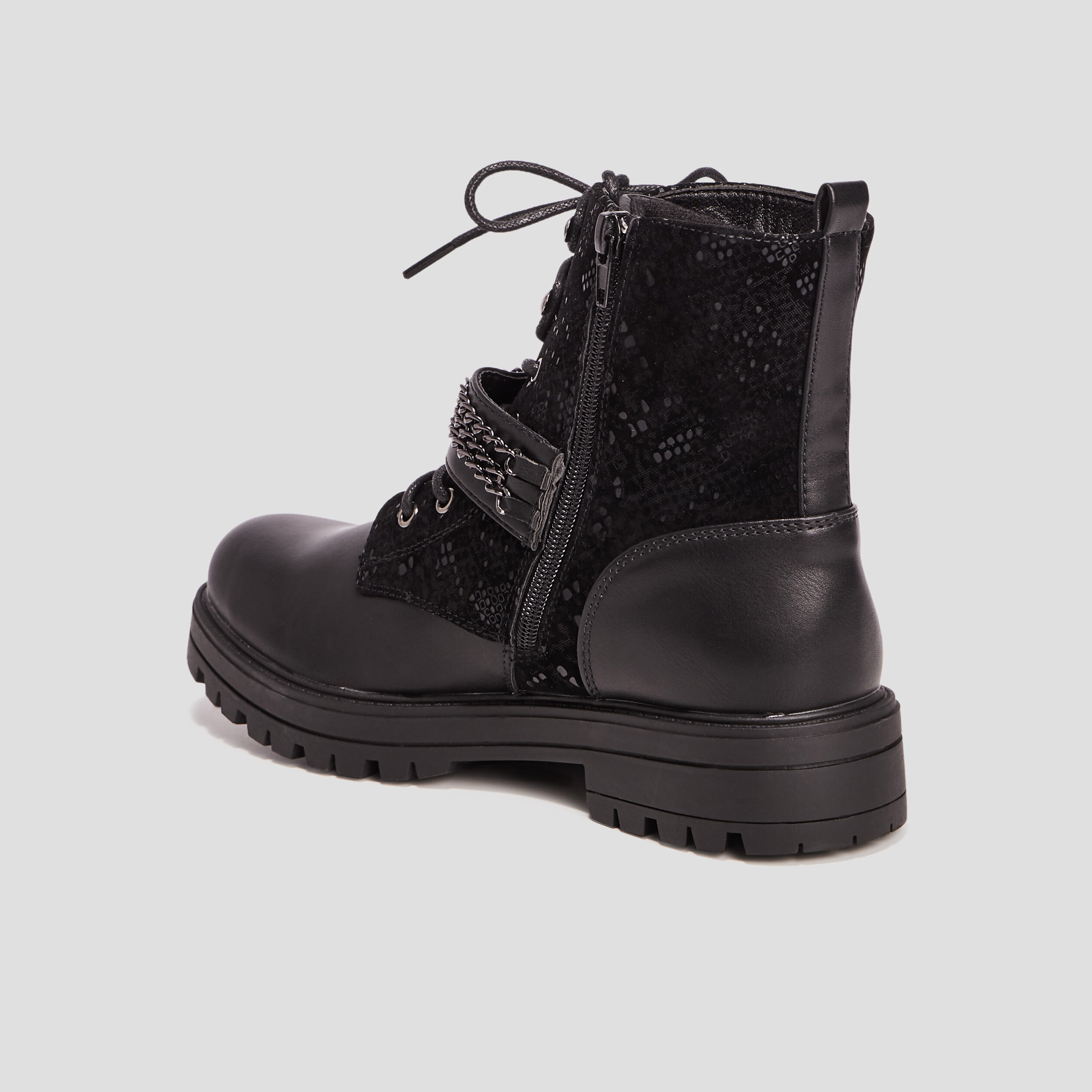 Bottines avec brides noir fille | La Halle