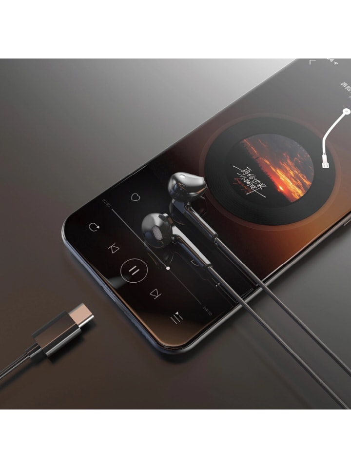 COFI 1453 In-Ear-Kopfhörer USB-C Anschluss  und Kabel, 1,2 m – Schwarz - in Schwarz günstig kaufen 150 cm