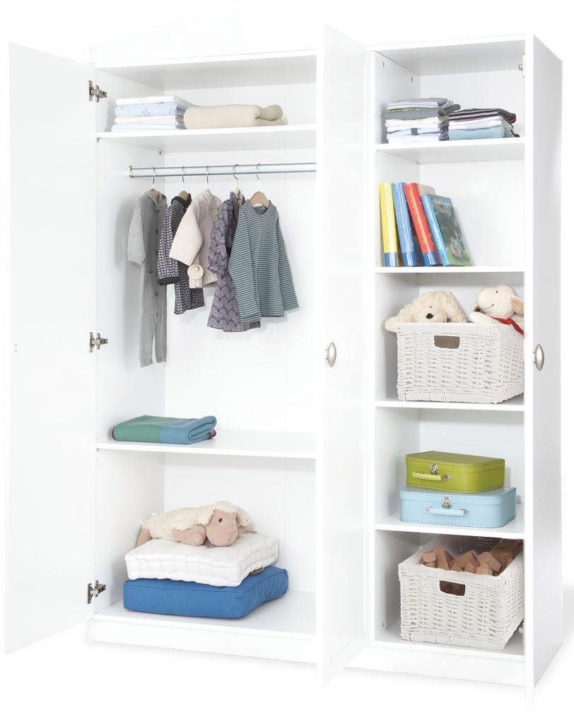 Pinolino® Kinderkleiderschrank Laura 3-türig, groß, Made in Germany
