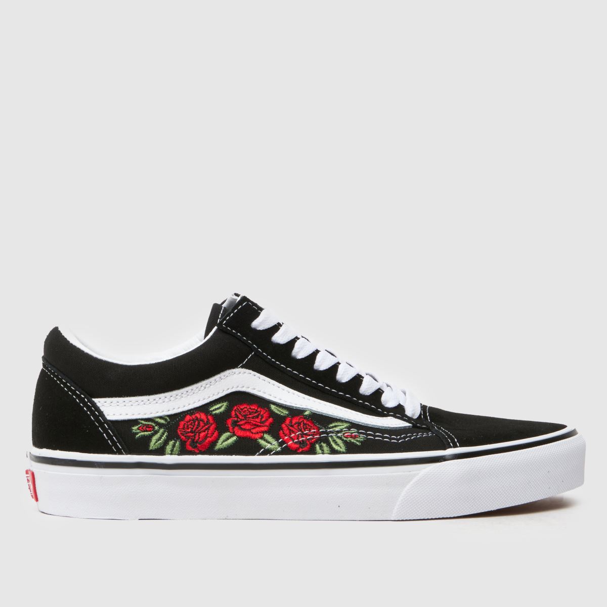 Vans Old Skool Black Roses tornacipő fekete és piros színben